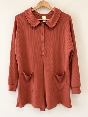 Smash + Tess x Jillian Harris Cottage Shorty Romper Desert Rose L NWT